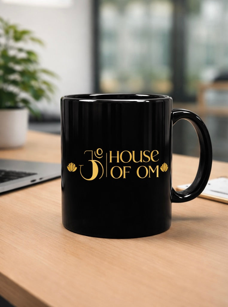 HOM Black Coffee Mug