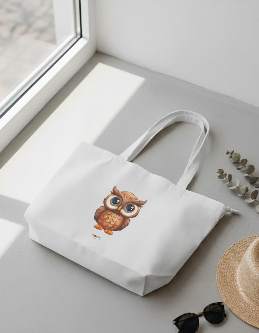 Owl Large Tote Bag