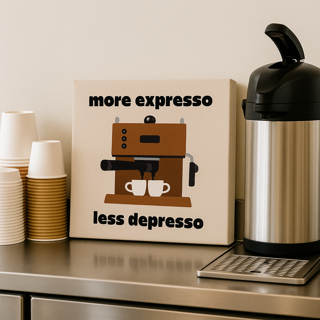 Expresso Canvas Poster 8x8inch