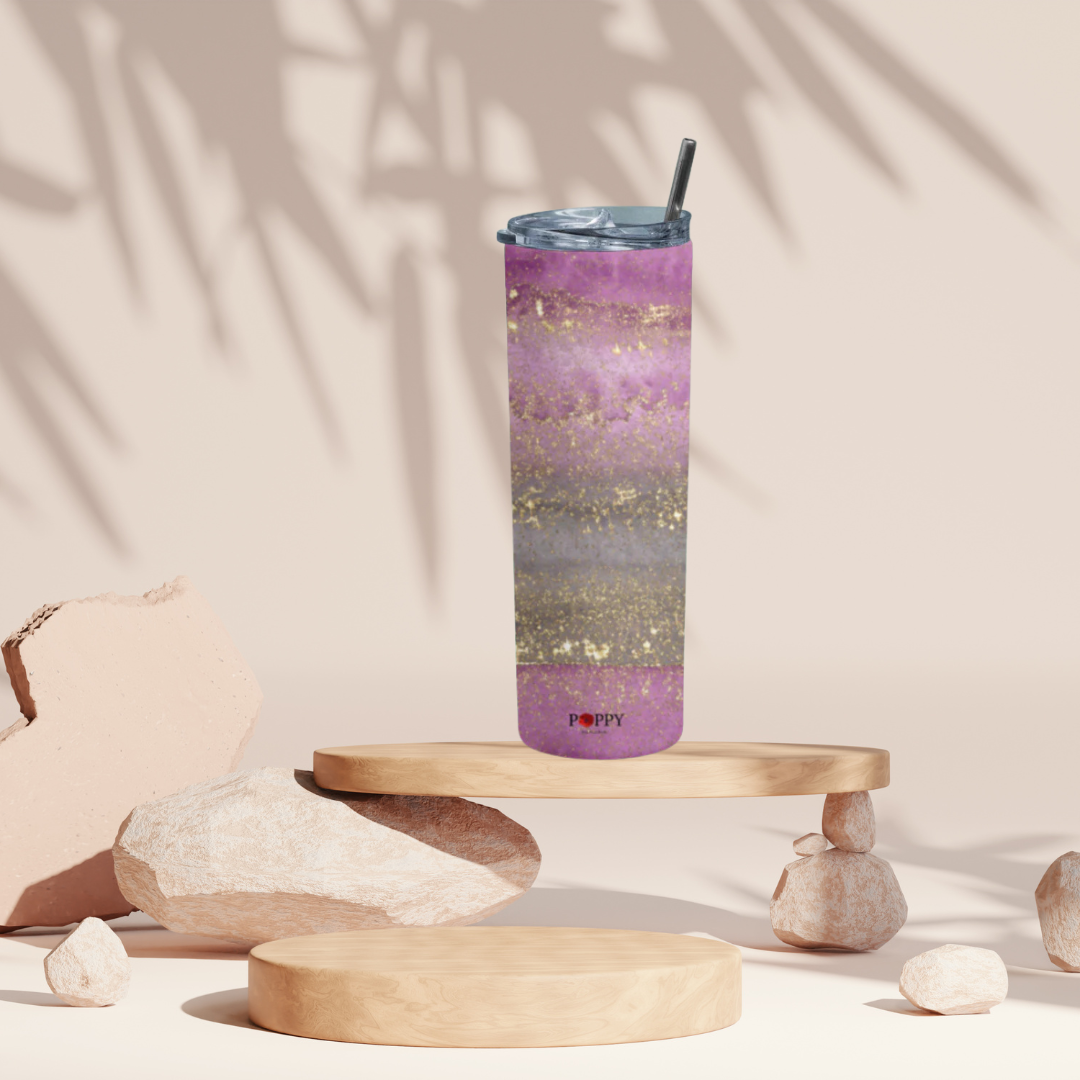 Purple and Gold Tumbler Bottle
