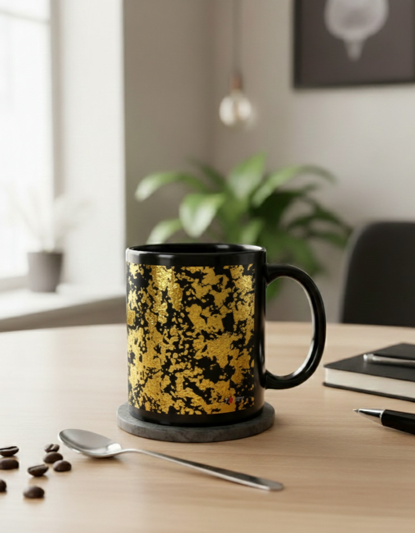 Abstract Gold Mug