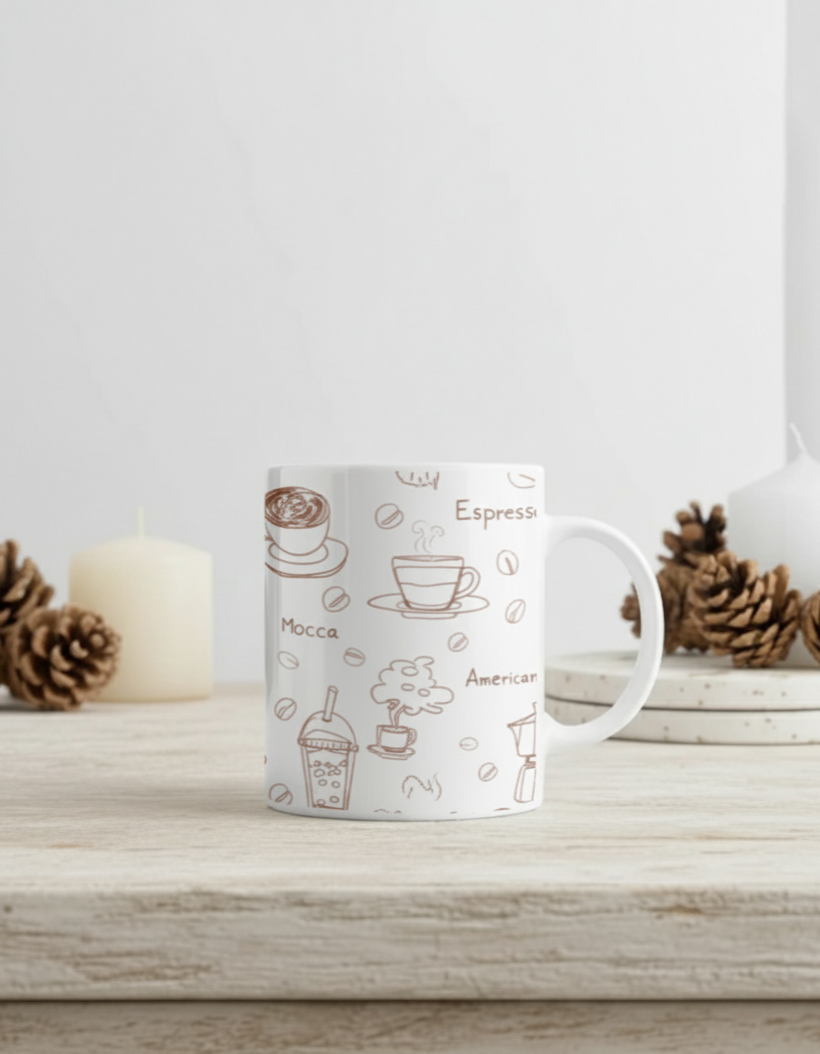 (1 piece) All Coffee Mug