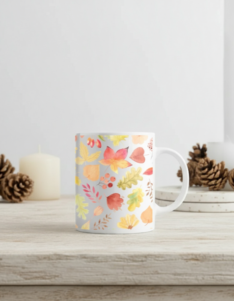 (1 piece)Autum Leaves Mug