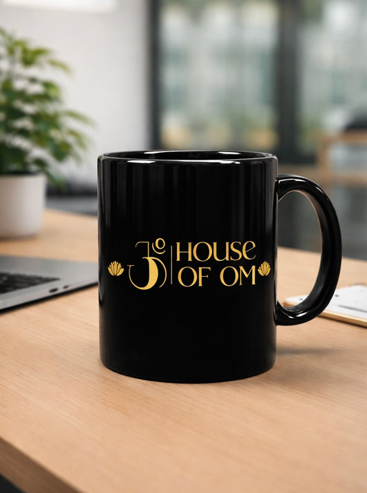 HOM Black Coffee Mug