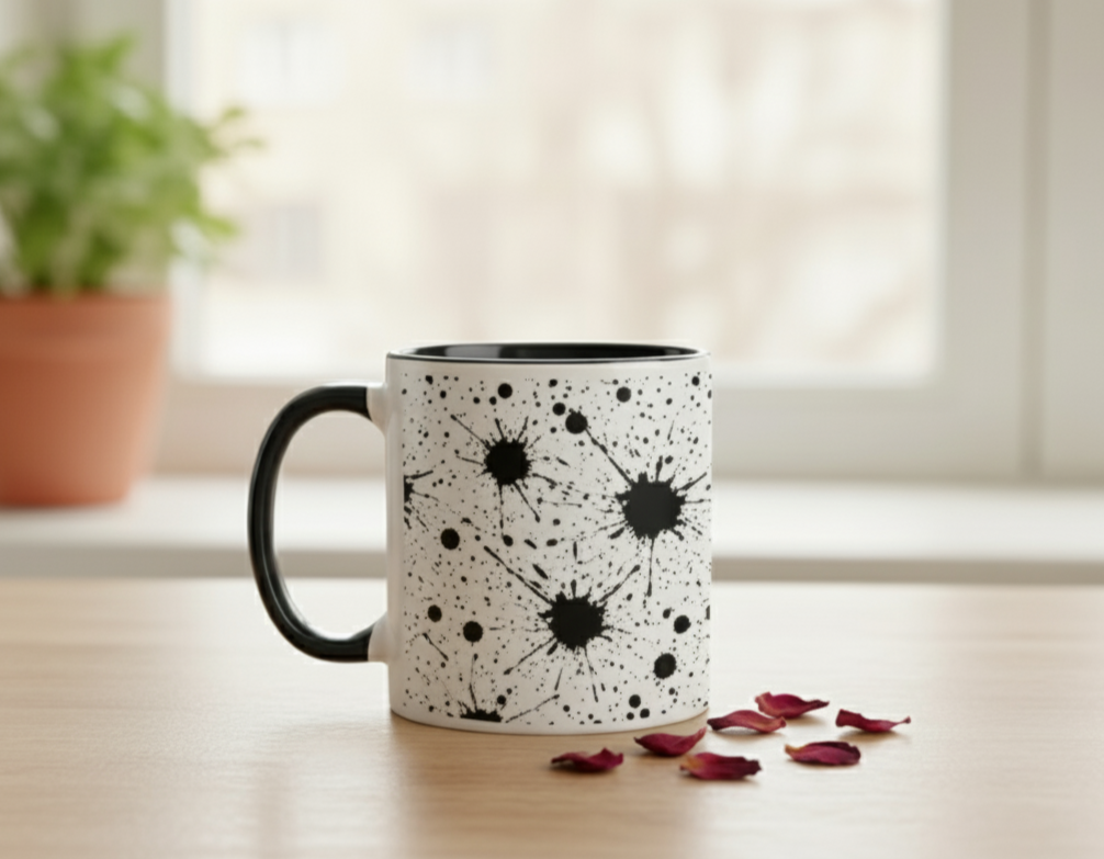 (1 piece) Ink splash Coffee Mug