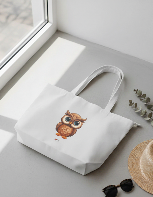 Owl Large Tote Bag