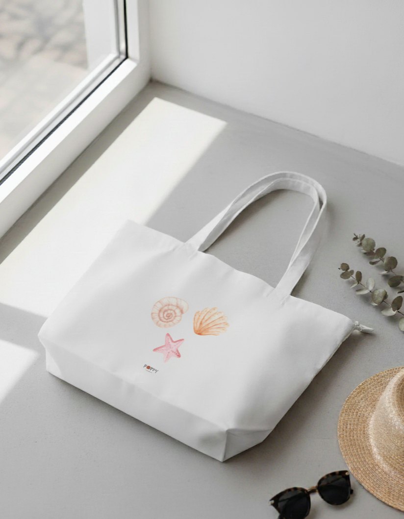 Sea Shells Large Tote Bag