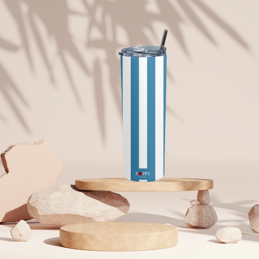 Blue and White Tumbler Bottle