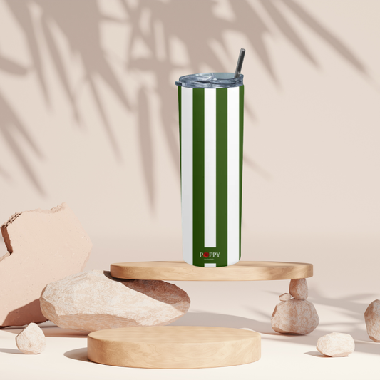 Bottle Green and White Tumbler Bottle