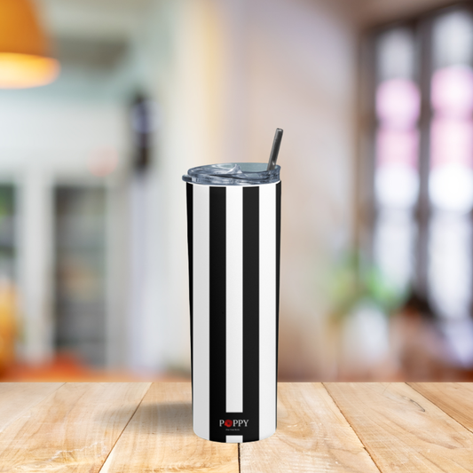 Black and White Tumbler Bottle